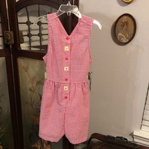 Girls Seersucker Romper